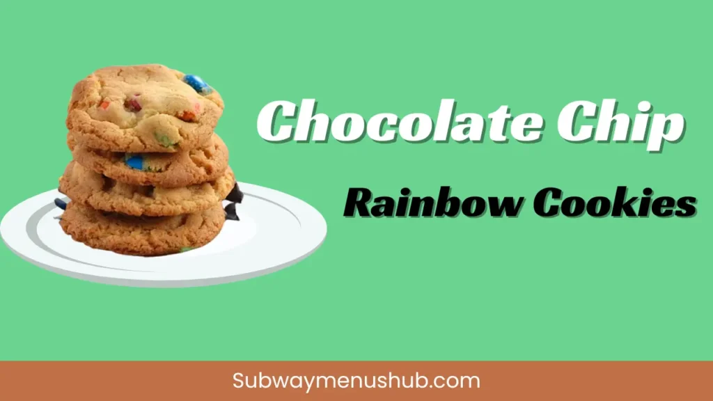 This image is of the  chocolate chip Rainbow cookies 