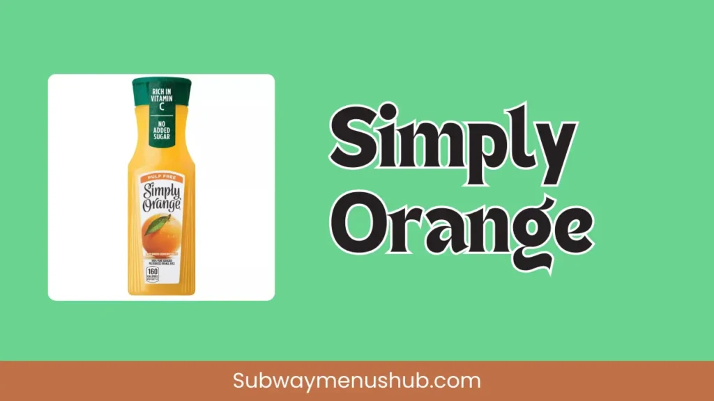 Subway Simply Orange 