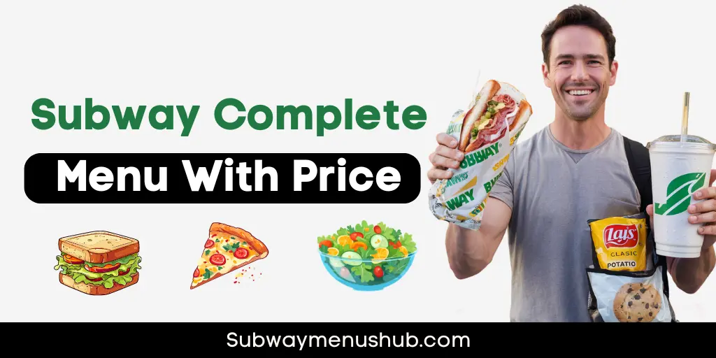 Subway Menu with Prices